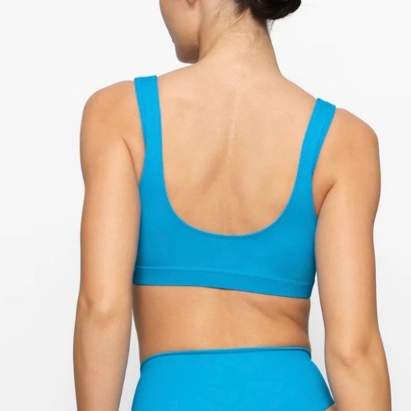Skims Recycled Swim Tank Bikini Top Turquoise Size- Large - Picture 2 of 4